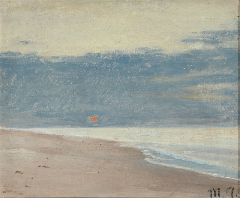 Näkymä rannalta matalalla auringonpaisteessa. - Michael Peter Ancher