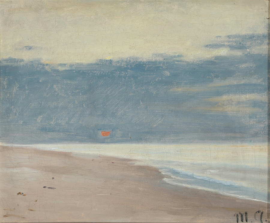 Näkymä rannalta matalalla auringonpaisteessa. - Michael Peter Ancher