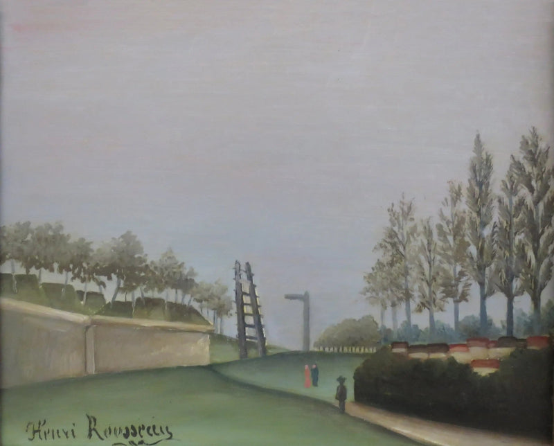 Näkymä linnoituksiin vasemmalla Vanvesin portin vieressä - Henri Rousseau