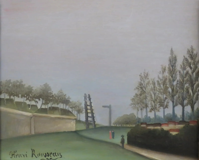 Näkymä linnoituksiin vasemmalla Vanvesin portin vieressä - Henri Rousseau