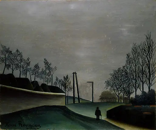 Linna- ja linnoitustornien näkymä - Henri Rousseau