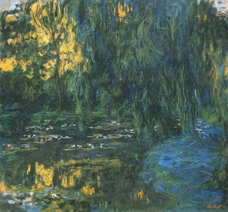 Näkymä lumpeiden altaalle ja paju - Claude Monet