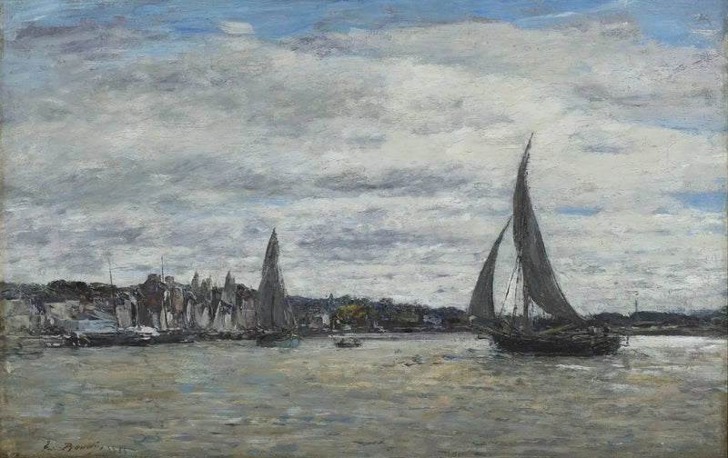 Trouvillen allas näkymä - Eugène Boudin