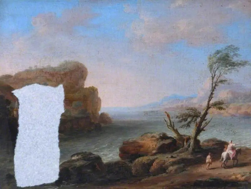 Näkymä meren rannalta henkilöiden kanssa - Claude Lorrain