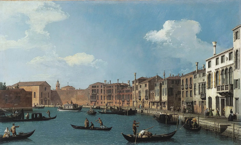 Näkymä Santa Chiara -kanavalta, Venetsia - Canaletto