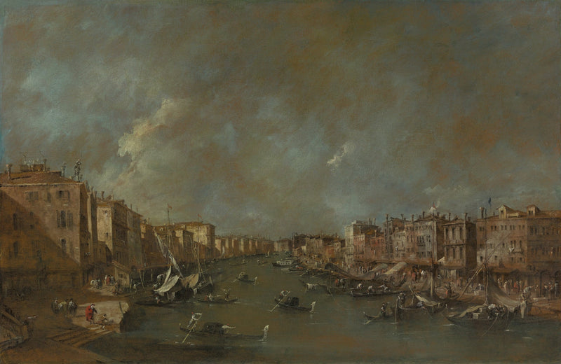 Näkymä Grand Canalilta Rialton sillalta - Francesco Guardi