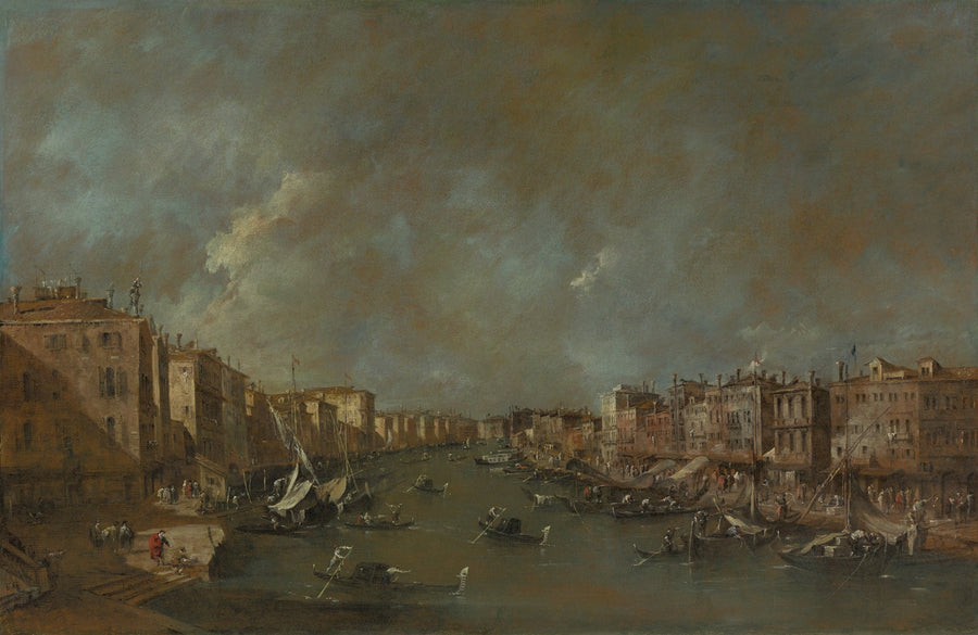 Näkymä Grand Canalilta Rialton sillalta - Francesco Guardi