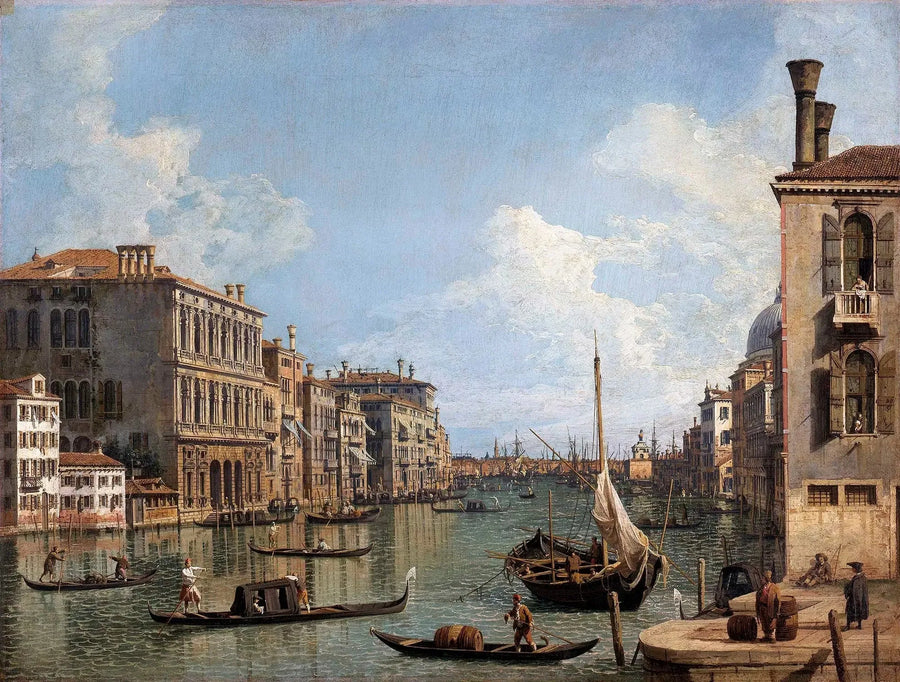 Näkymä Grand Canalilta kohti tullin nokkaa - Canaletto
