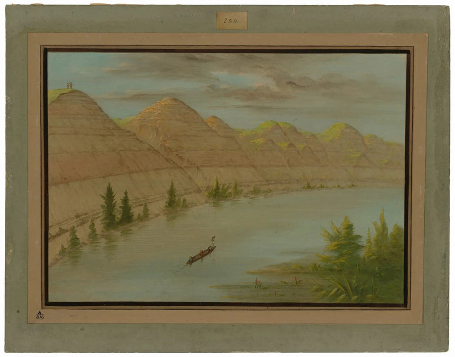Näkymä « Suuresta mutkasta », Haut-Missouri - George Catlin