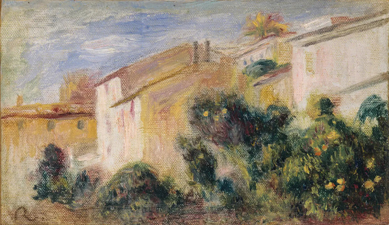 Villan puutarhan näkymä - Pierre-Auguste Renoir