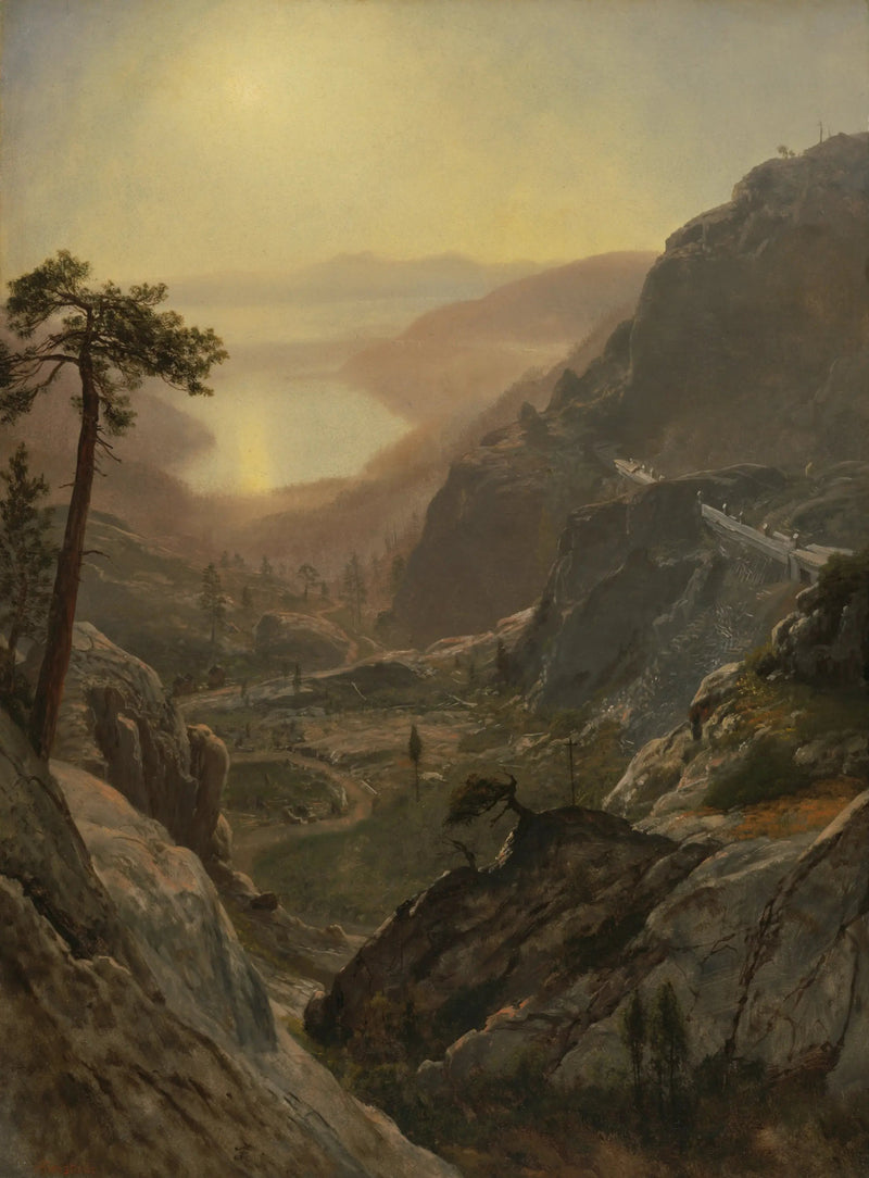 Näkymä Donner-järvelle, Kalifornia - Albert Bierstadt
