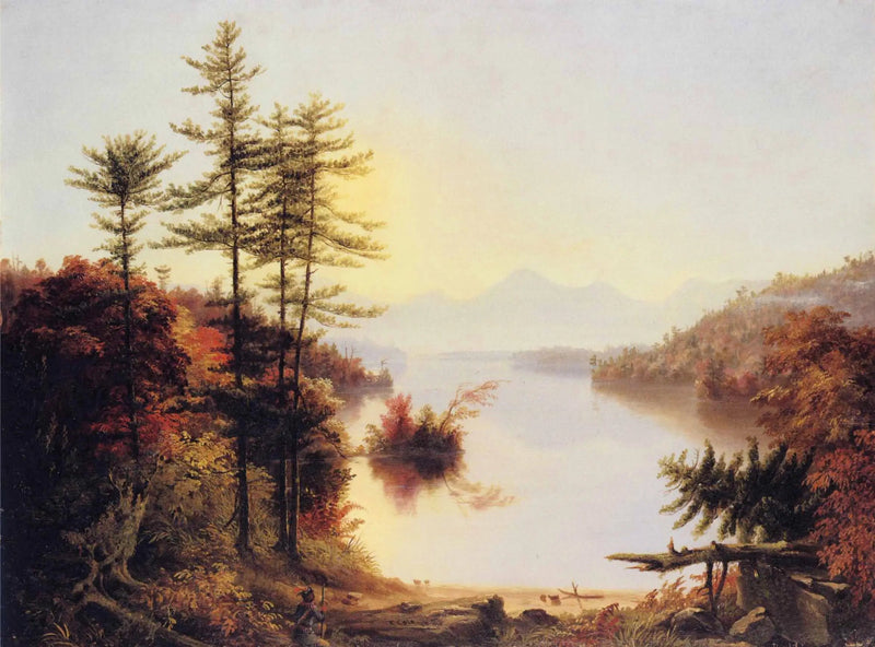 Näkymä Winnipiseogee-järvelle - Thomas Cole