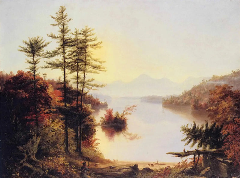Näkymä Winnipiseogee-järvelle - Thomas Cole