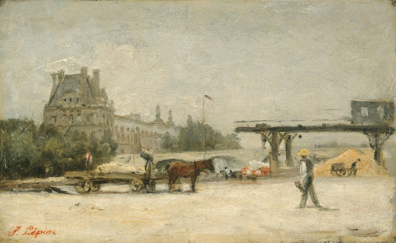 Näkymä Louvreen - Stanislas Lépine