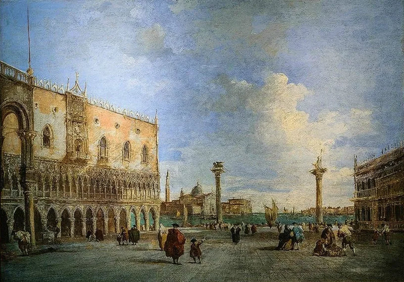 Näkymä Dogeiden palatsista Venetsiassa. - Francesco Guardi