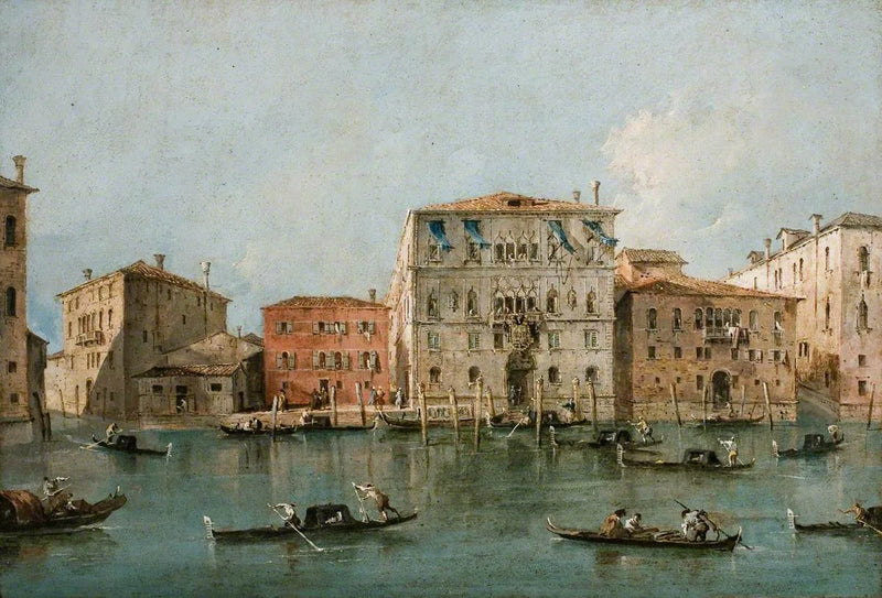 Näkymä Palazzo Loredan dell'Ambasciatore Grand Canalilta, Venetsia - Francesco Guardi