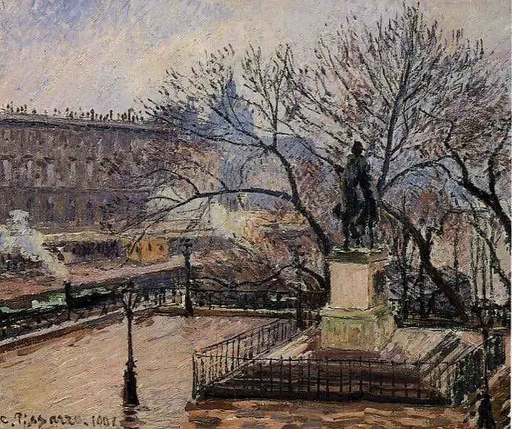 Näkymä Pont-Neufilta Henri IV:n patsaan kanssa - Camille Pissarro