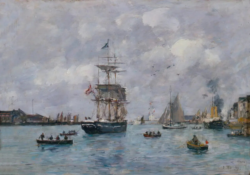 Havren sataman näkymä - Eugène Boudin