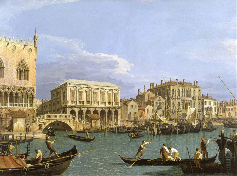 Näkymä Riva degli Schiavoni, Venetsia - Canaletto