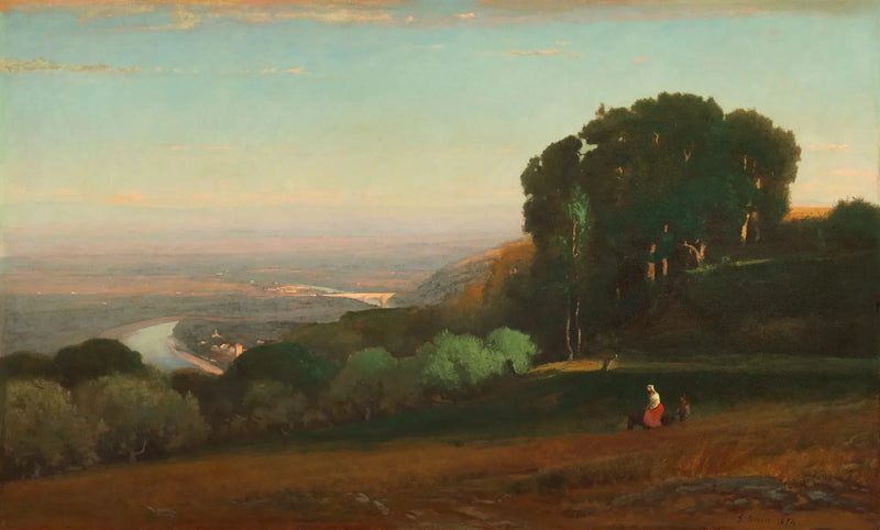 Tiberin näköala Perugian lähellä - George Inness