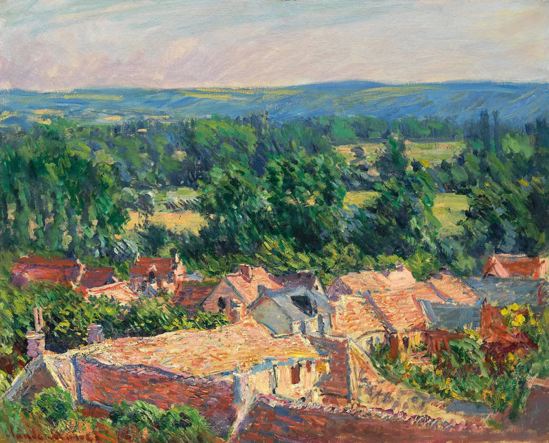 Näkymä Givernyn kylään - Claude Monet