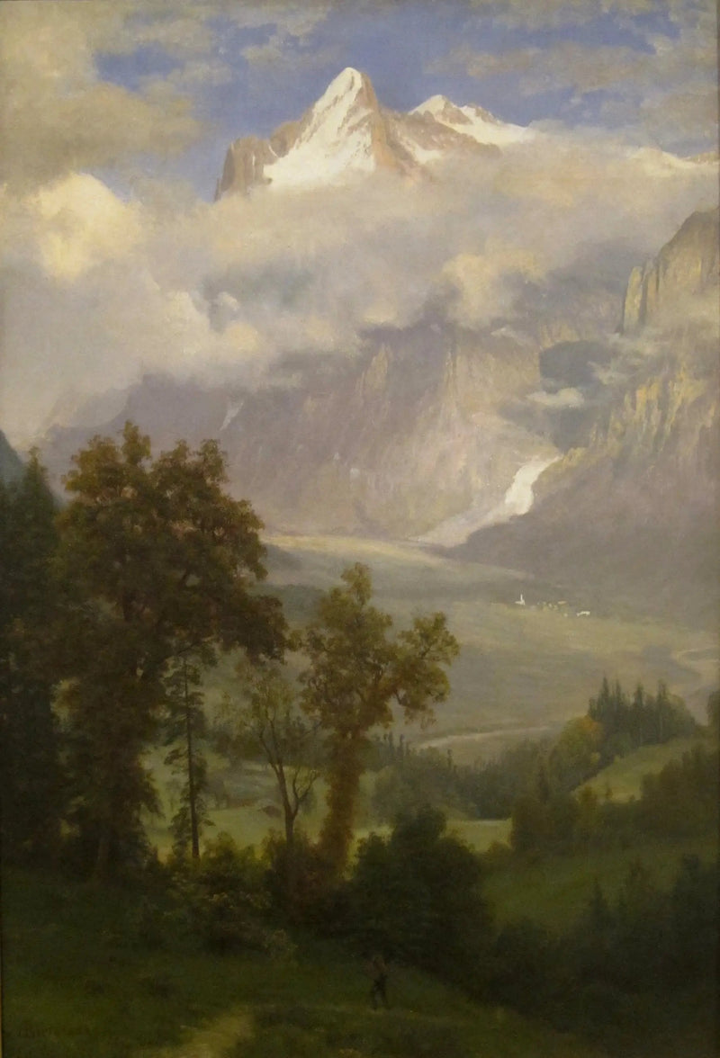 Näkymä Wetterhornista Grindelwaldin laaksosta - Albert Bierstadt