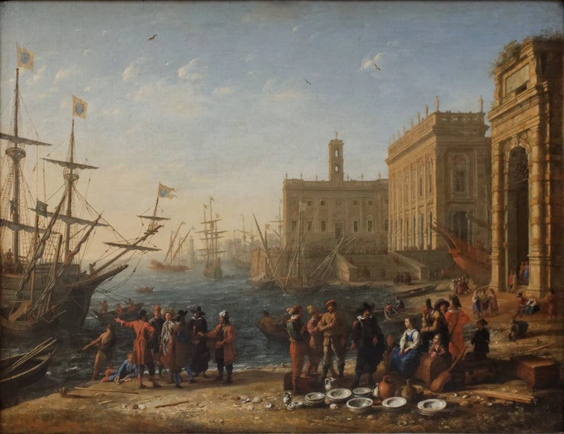 Näkymä satamasta Capitoliumin kanssa - Claude Lorrain