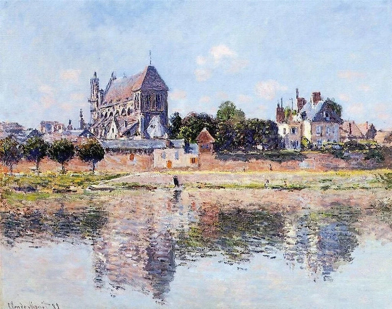 Näkymä Vernon kirkosta - Claude Monet