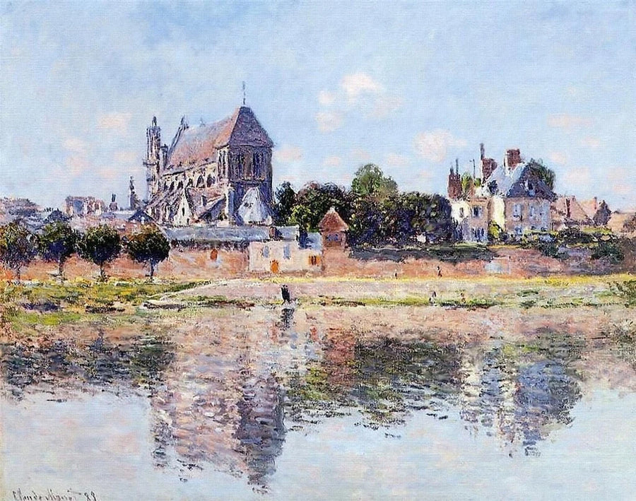 Näkymä Vernon kirkosta - Claude Monet