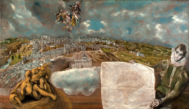 Näkymä ja kartta Toledo - El Greco