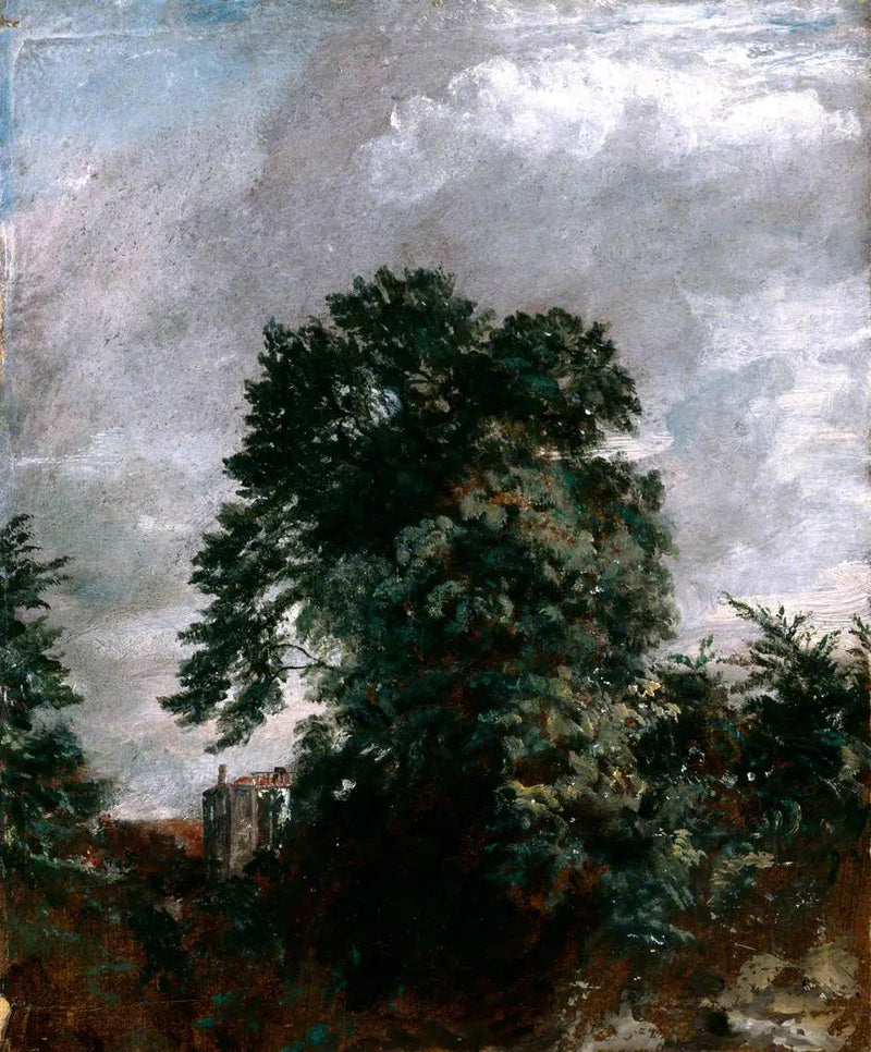 Kaukaa näkyvä näkymä metsiköstä, Hampstead - John Constable