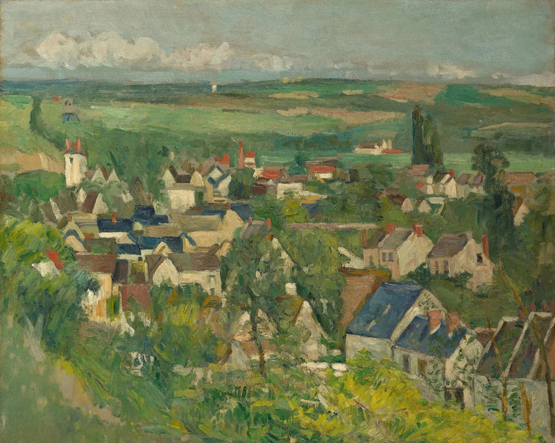 Auvers-sur-Oisen panoraamanäkymä - Paul Cézanne
