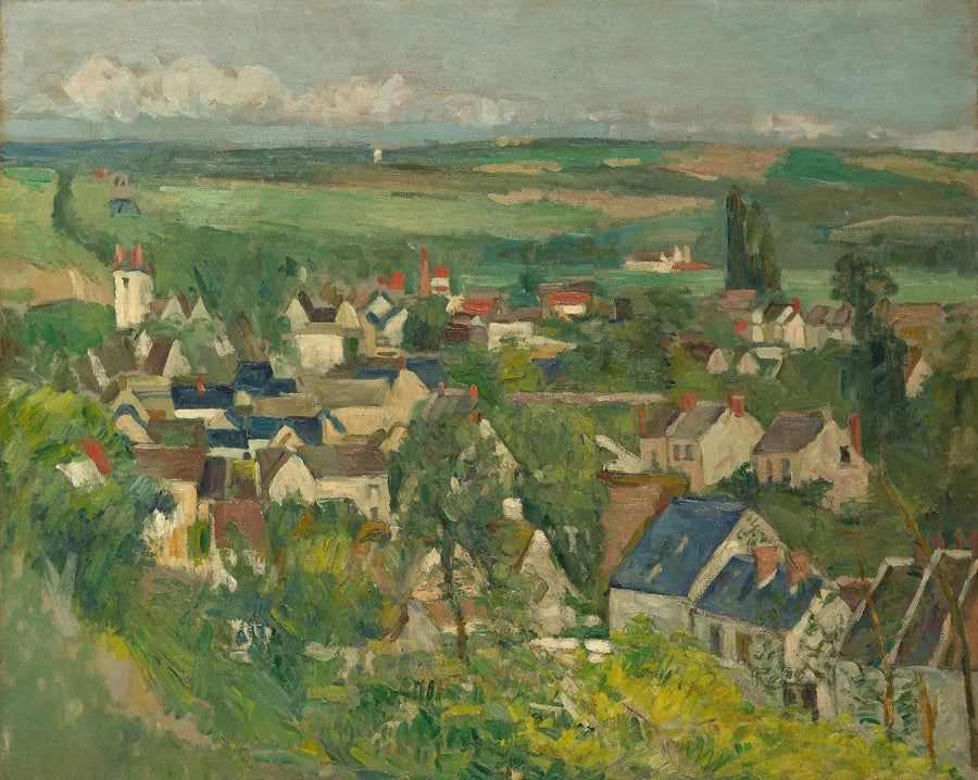 Auvers-sur-Oisen panoraamanäkymä - Paul Cézanne