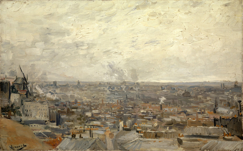 Näkymä Pariisista, hinta Montmartresta - Vincent van Gogh
