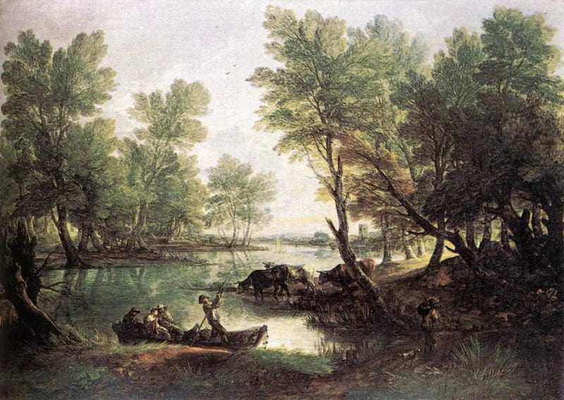 Näkymä King's Bromleyn lähellä, Trentissä, Staffordshiressä - Thomas Gainsborough