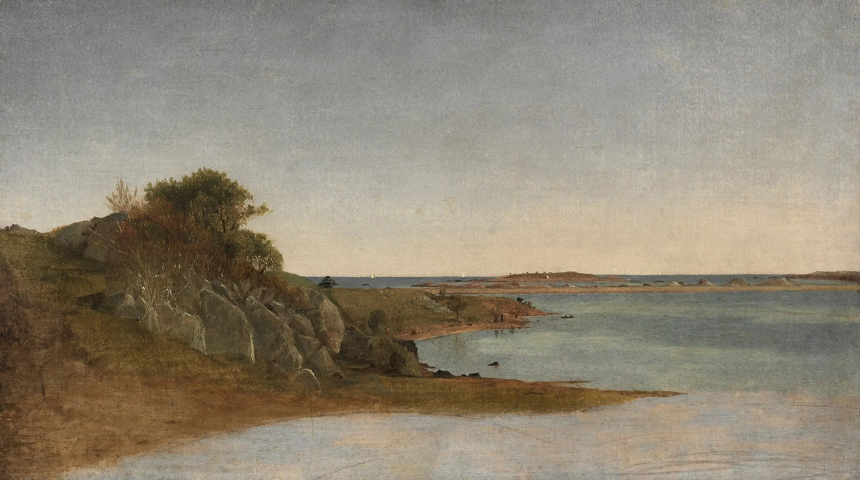 Vue près de Newport - John Frederick Kensett - Alpha Reproduction
