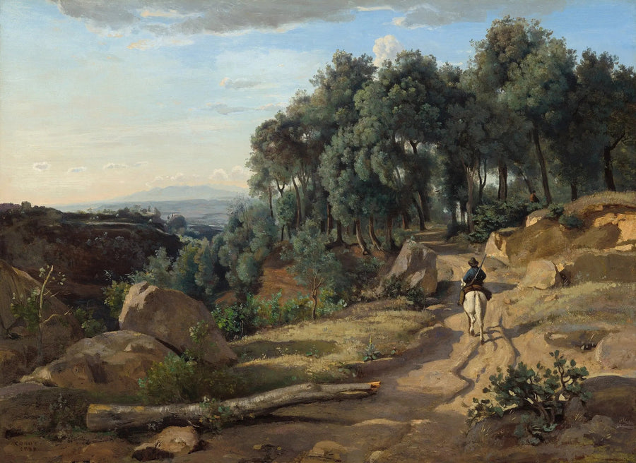 Näkymä Volterran lähellä - Jean-Baptiste Camille Corot