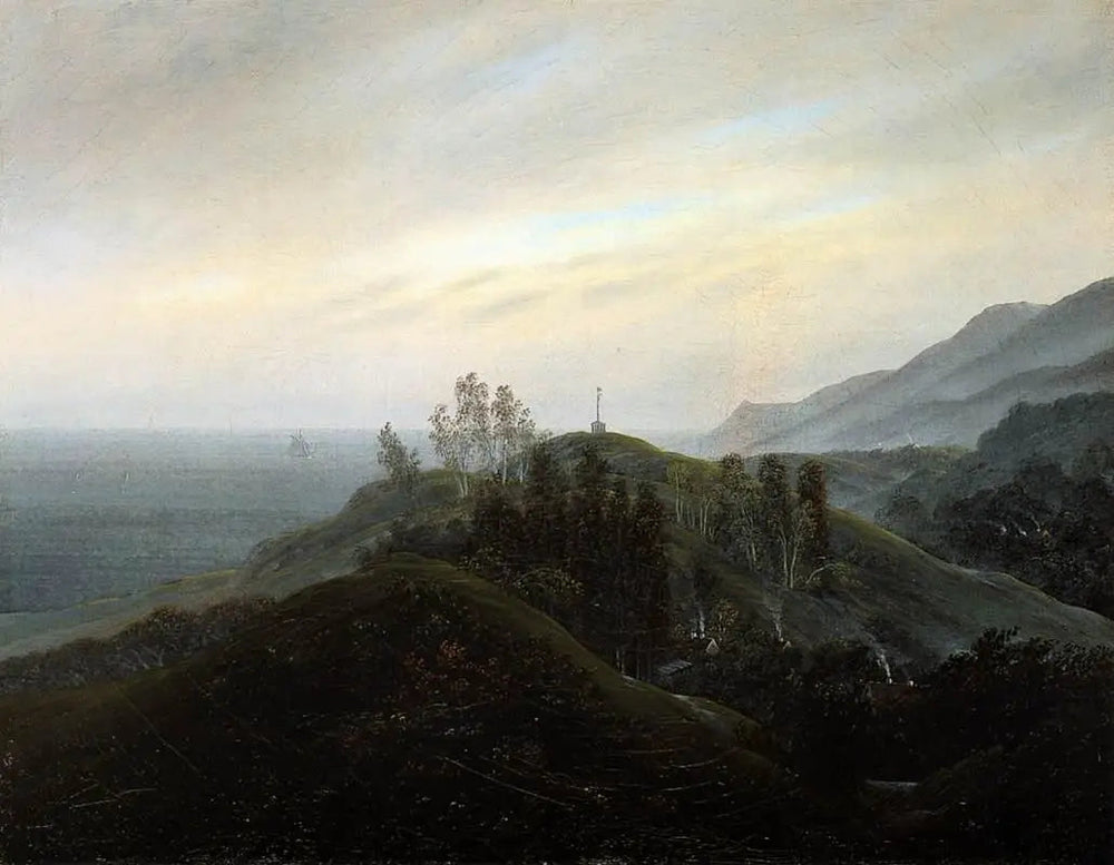 Vue sur la mer Baltique - Caspar David Friedrich image 1 copie de tableau peinte à la main