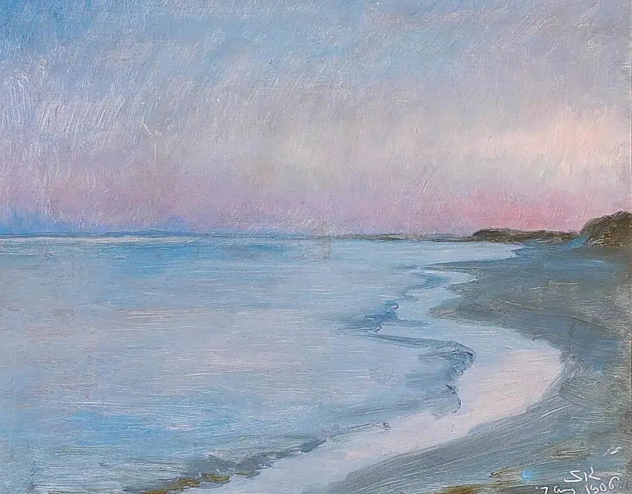 Näkymä Skagenin rannalle illalla. - Peder Severin Krøyer