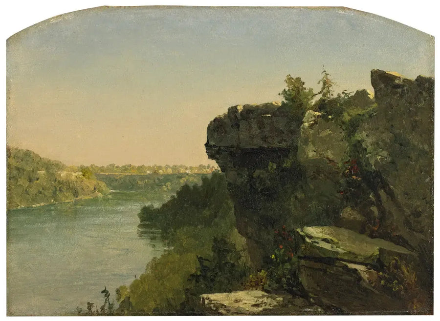 Näkymä kallioiden joen varrella - John Frederick Kensett