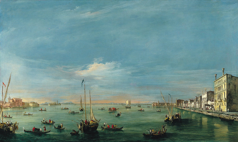 Näkymä Giudeccan kanavalle ja Zattere-alueelle - Francesco Guardi