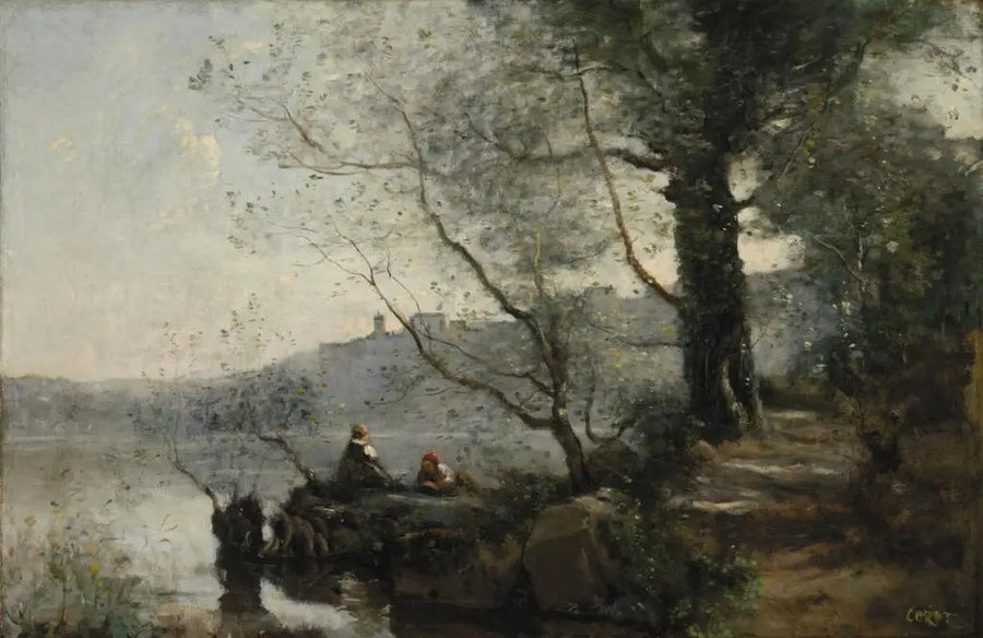 Näkymä Garda-järvelle - Jean-Baptiste Camille Corot