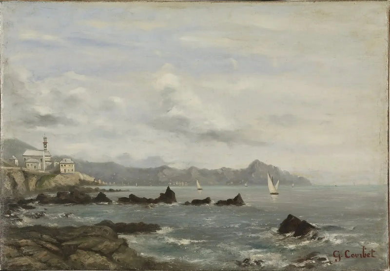 Näkymä Genevenjärvelle - Gustave Courbet