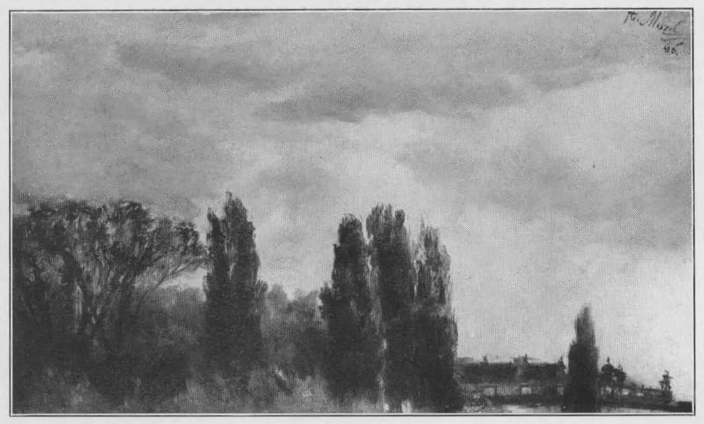 Vue sur le parc du prince Albrecht - Adolph von Menzel image 1 copie peinte à la main à l’huile