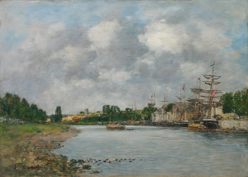 Näkymä Saint-Valéry-sur-Sommen satamaan - Eugène Boudin