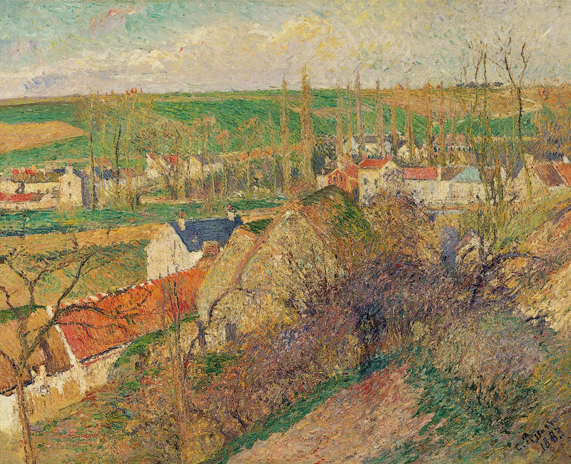 Näkymä Osnyn kylään - Camille Pissarro