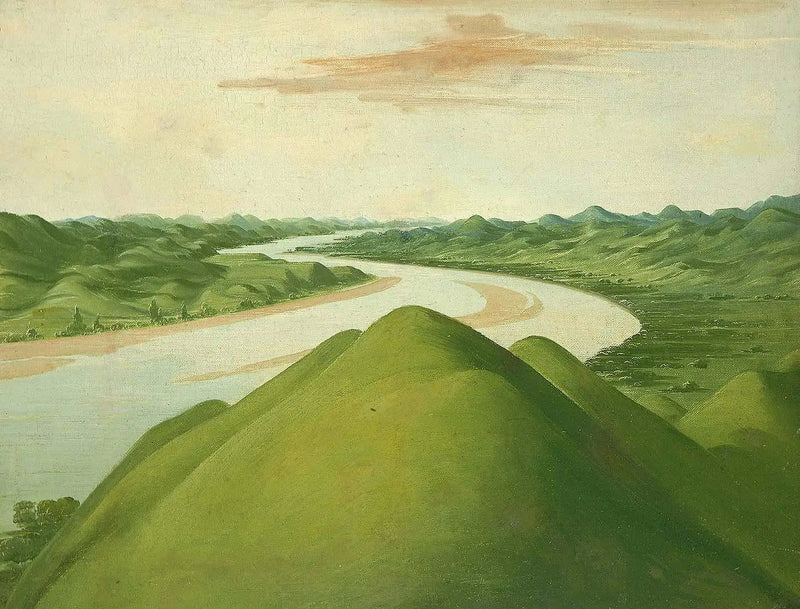 Näkymä « Cross Timbers » -alueelle, Texas - George Catlin