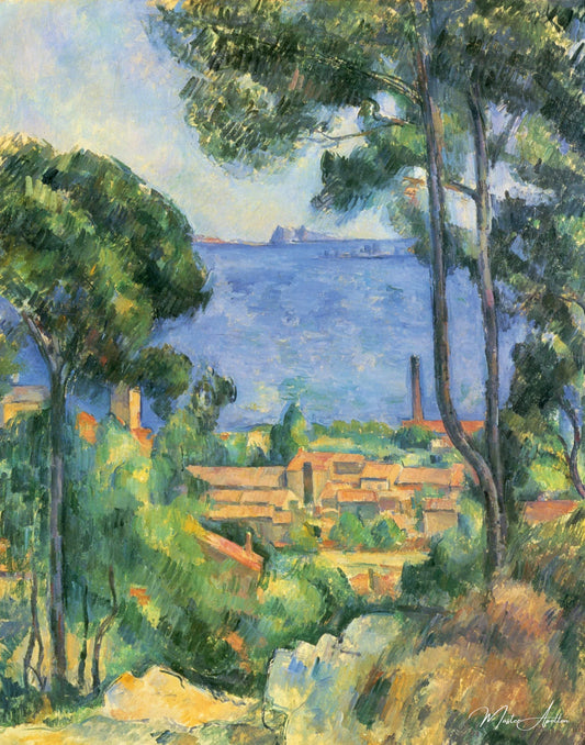 Vue sur l'Estaque et les Châteaux d'If (La mer à l'Estaque) - Paul Cézanne - Reproductions de tableaux et peintures haut de gamme