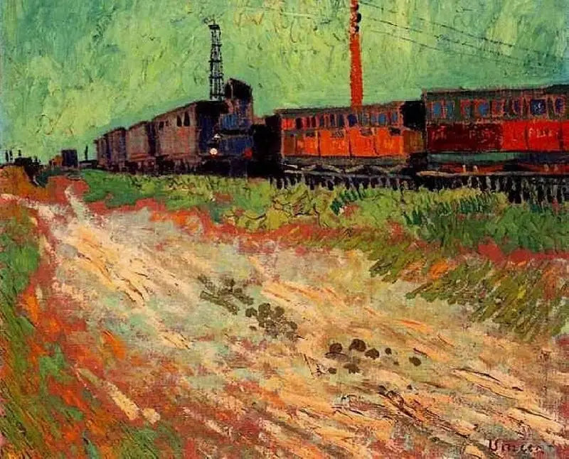 Rautatievaunut Arlesissa - Vincent van Gogh