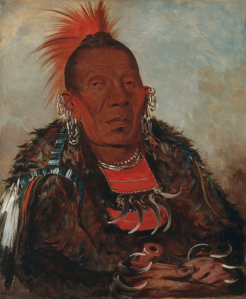 Wah-ro-née-sah, piirtäjä, heimojohtaja - George Catlin